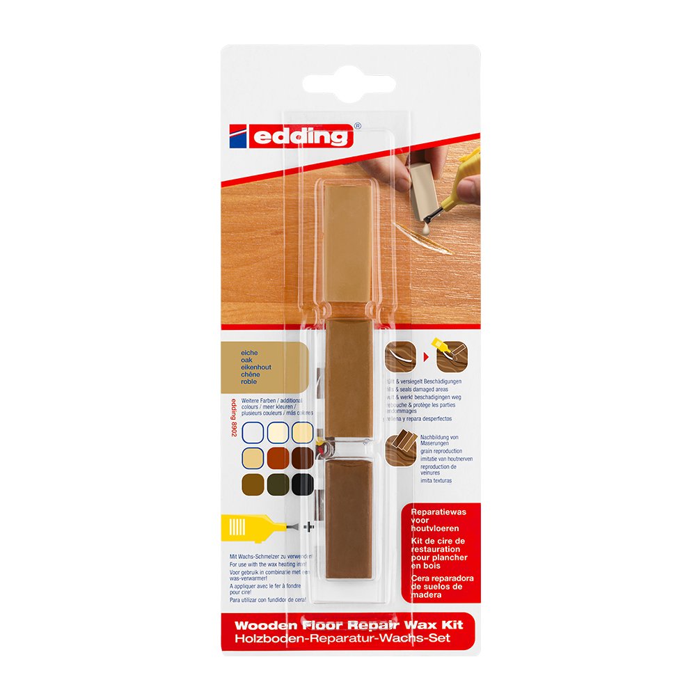 Kit Edding 8902, ceara pentru reparatii pardoseala, stejar, blister Kit Edding 8902, ceara pentru reparatii pardoseala, stejar, blister